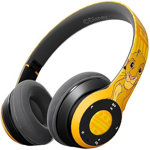 Disney Lion King Bluetooth Headphones Over The Ear- Simba Bluetooth Wireless Headset with Built in Mic and Up to 15 Hrs Playtime - Lion King Gifts for Women Men All Fans of Lion King Stuff (Simba) - Simba