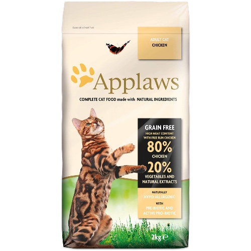 Applaws Complete Natuurlijke Graanvrije Kip Smaak Droge Kattenvoeding voor Volwassen Katten - 2 kg Hersluitbare Zak - 2kg
