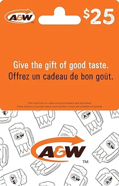 A&W Gift Card - 25 - Standard