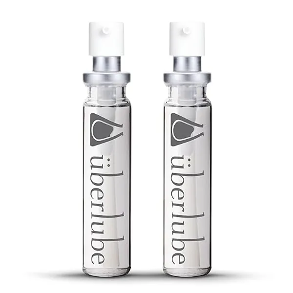 Uberlube Silicone Lube - Two 15ml Travel Lube Refill Only Tubes Unscented Silicone Lubricant Personal Lubrication - Latex-Safe Sex Lube Liquid for Couples, Vaginal & Anal Lube - 30ml Total - 2 Pack Refills