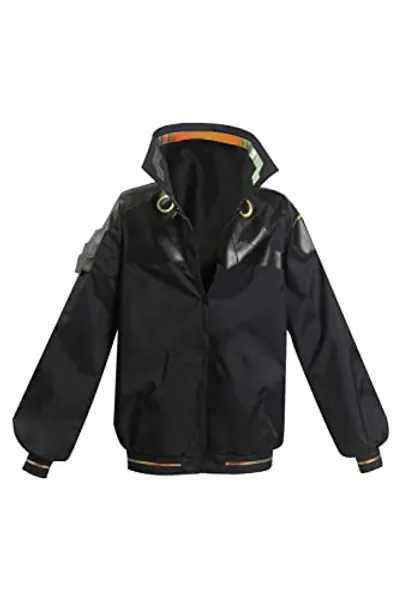 icewalker Anime Rebecca Cosplay Kostüm Stehkragen Jacke Halloween Jacke Damen Schwarz Set