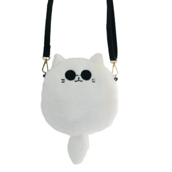 8 inch/20 cm Jujutsu Kaisen Plush Bag; Gojo Satoru Cat Plush Doll Stuffed Bag; Anime Crossbody Bag