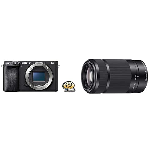 Sony Alpha a6400 Mirrorless Camera: Compact APS-C Interchangeable Lens Digital Camera and Sony E 55-210mm F4.5-6.3 Lens for Sony E-Mount Cameras (Black) - w/ 55-210mm Lens - Base