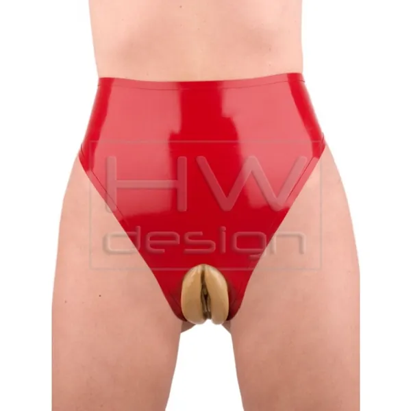 MOES02 - Latex Pussy Pants string version