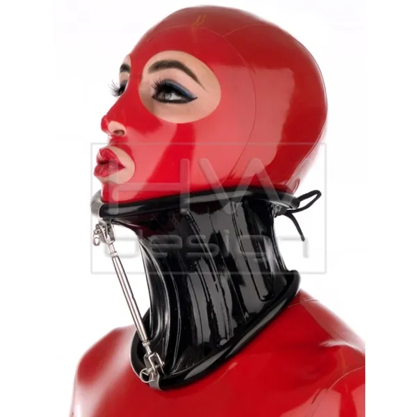 HWDnc 01b - NECK CORSET with rolled trim and metal bar