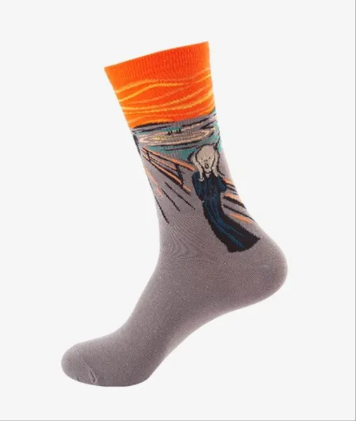 Famous Art Socks (Men's & Women's Sizes) - Scream / Adult Large