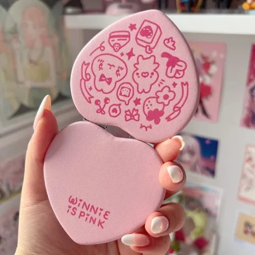 Bunny Cute Things Heart Compact Mirror