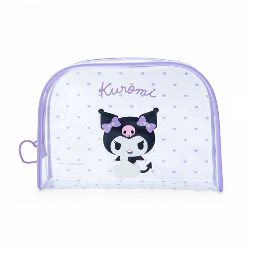 Kuromi Clear Hearts Zipper Pouch | Default Title