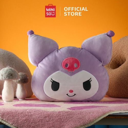 Miniso Sanrio Kuromi Series Ultra 14.9" soft Kuromi Plush Pillow Back Cushion | Default Title