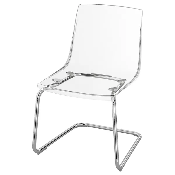 TOBIAS Chair - clear/chrome plated