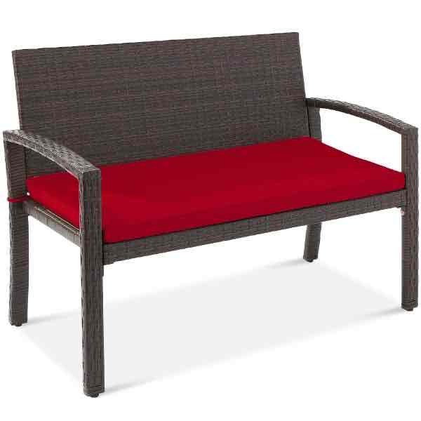 Outdoor Wicker Bench