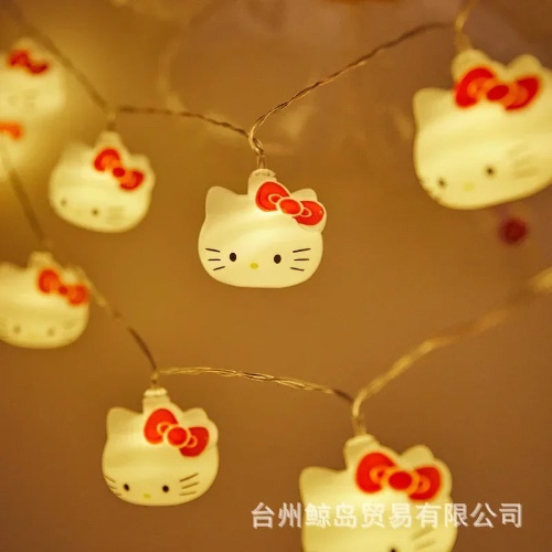 String Lights featuring Adorable Holiday Kittens - Kitty Face Lights