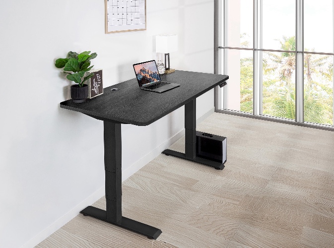 Standing Office Desk - M (59" × 29") / Black / Oak Black