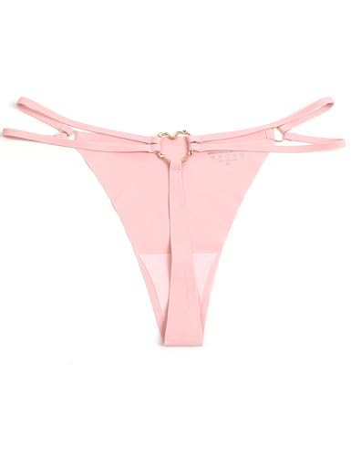 ohyeah Womens Thongs Underwear Heart Ring Panties for Women Cotton Crotch Tangas Panties String Micro Thongs Black/Pink XS-L - 6 - Pink-style 3/ Heart-ring