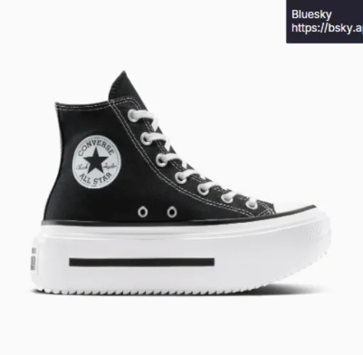 Chuck Taylor All Star Lift Double Stack Black/White/Black A12975C