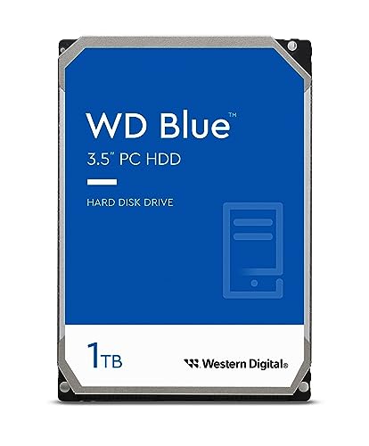 Western Digital 1TB WD Blue PC Internal Hard Drive HDD - 7200 RPM, SATA 6 Gb/s, 64 MB Cache, 3.5" - WD10EZEX - 1TB