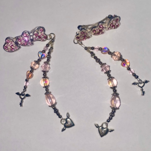 Key To My Heart beaded hair clip~ | Default Title