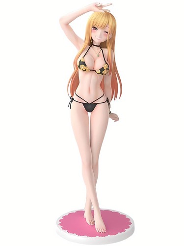 QAHEART Kitagawa Marin cifras Anime Kitagawa Marin Figura Estatuas Uniforme Escolar Bikini Anime Figura Figura Figura de Acción - 23cm/9.1inch - Modelo de bikini