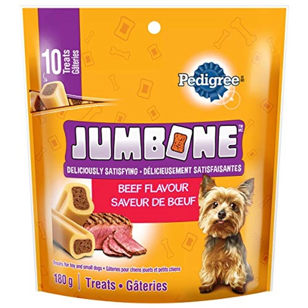 PEDIGREE JUMBONE Adult Dog Treats for Mini Dogs - Beef, 10ct, 180g