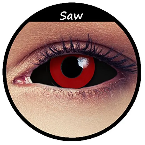Schwarz rote Tokyo Ghoul Kontaktlinsen 22mm Linsen Halloween Saw Puppen Kostüm Cosplay Larp"Saw"