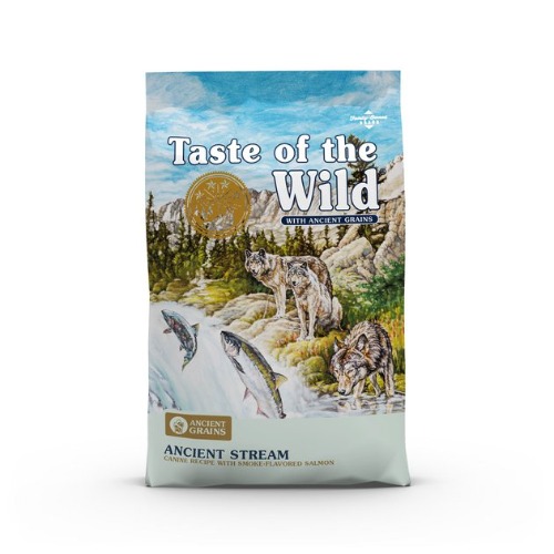 TASTE OF THE WILD Ancient Stream Smoke-Flavored Salmon with Ancient Grains Dry Dog Food, 28-lb bag - Chewy.com
