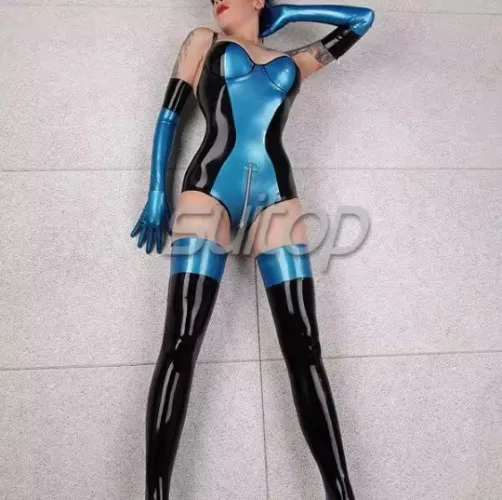 Latex leotard set