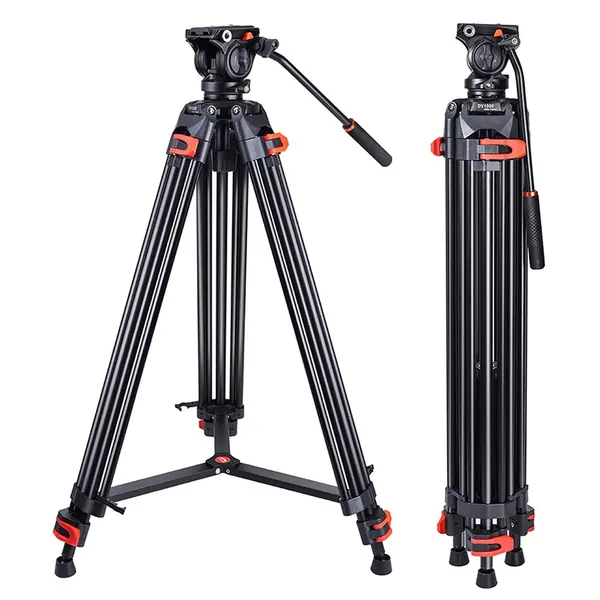Heavy Duty Tripod Professional Video Tripod Aluminium 72inch with 360 Degree Fluid Head for Canon Nikon DSLR Camcorder Cameras -