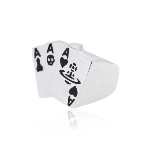 VIVIENNE WESTWOOD Poker ring size 7 Silver Tone