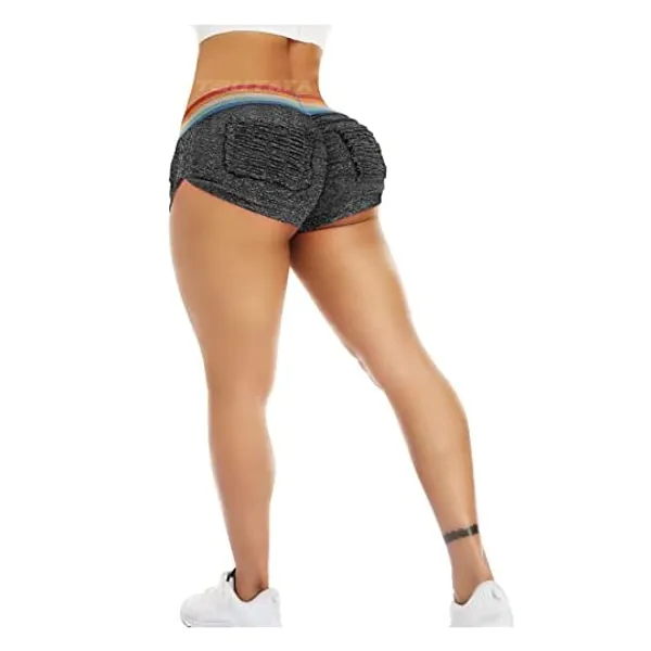 
                            TSUTAYA Women Yoga Shorts Ruched Butt Sport Gym Scrunch Ruched Running Workout Fitness Active Butt Lifting Shorts
                        