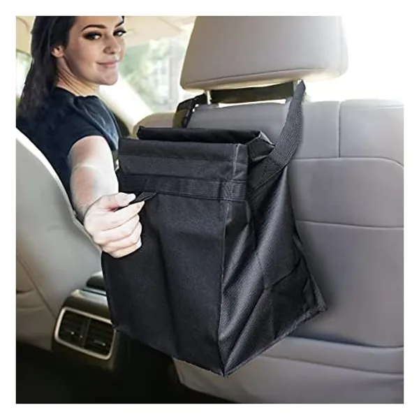 
                            EcoNour Car Trash Bag (2022 Updated) with 100% Waterproof and Leakproof Interiors | Easy Mountable Car Garbage Can for Back Seat | Foldable Small Car Trash Bag and Multi-Use Hanging Car Garbage Bag
                        