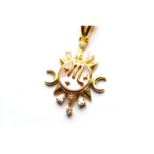 Celestial Horoscope Pendant - Scorpio - Gold