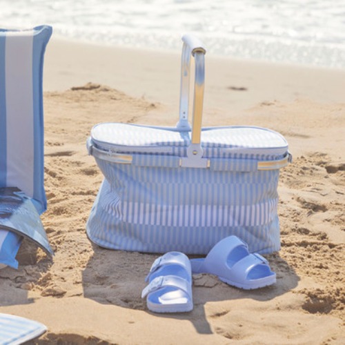 Amalfi Check 30L Insulated Beach Basket 