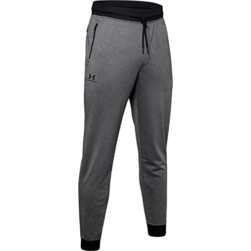 Under Armour Men's Sportstyle Tricot Joggers - Carbon Heather (090)/Black - Medium