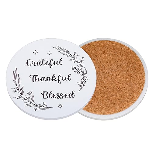 White Elephant Gifts for Adults，Desk Coasters for Drink for Women Men Office Desk Coasters for Woman Coworker Teacher Appreciation Ceramic Coasters for Drink Retirement Gifts for Woman Men Coaster for