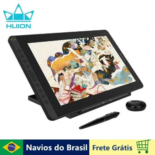 Mesa digitalizadora HUION Kamvas 16 Tablet gráfico 15.6 Polegada Tela de desenho Monitor Pen Display Suporte Android Phone USB 3.1 GEN 1, 2021 Versão - AliExpress 