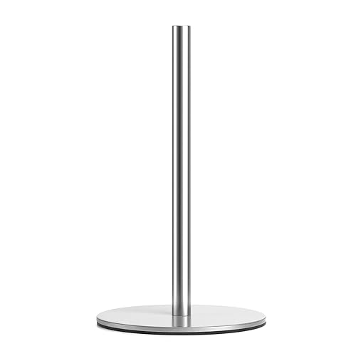 Silver Paper Towel Holder Free-Standing , Premium Stainless Steel Paper Organizer, Classic Fashion Kitchen Roll Dispenser - Silver - Stainless Steel