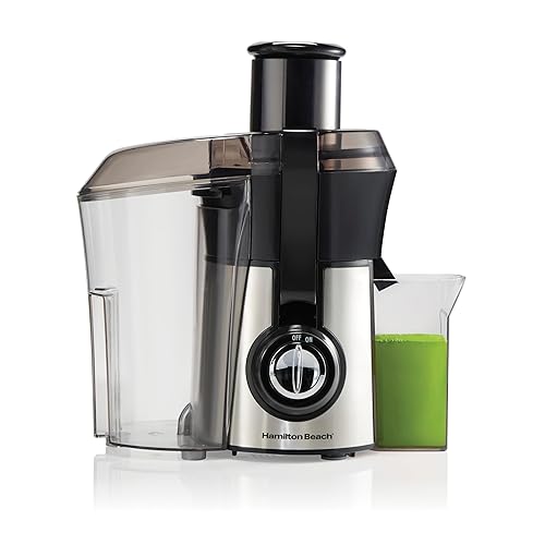 Hamilton Beach Juicer Machine, Big Mouth Large 3” Feed Chute for Whole Fruits and Vegetables, Easy to Clean, Centrifugal Extractor, BPA Free, 800W Motor, Silver - Silver - 800W Motor