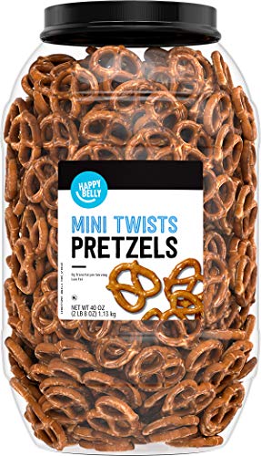 Amazon Brand - Happy Belly Mini Twist Pretzels, 2.5 pound (Pack of 1) - Mini Twist Pretzels - 2.5 Pound (Pack of 1)