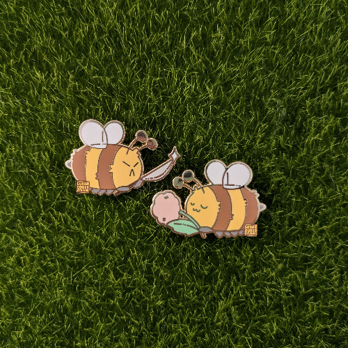 The Angy and Peace Bee - Enamel Pins - Angy