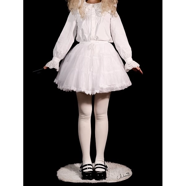 [$28.00]High Quality Three-layers 40cm Casual A-line Petticoat Drawstring Waist