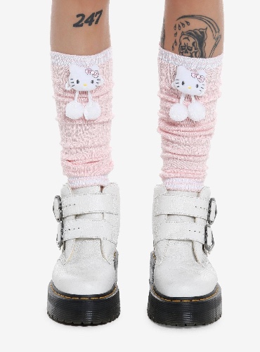 Hello Kitty Pink Pom Leg Warmers