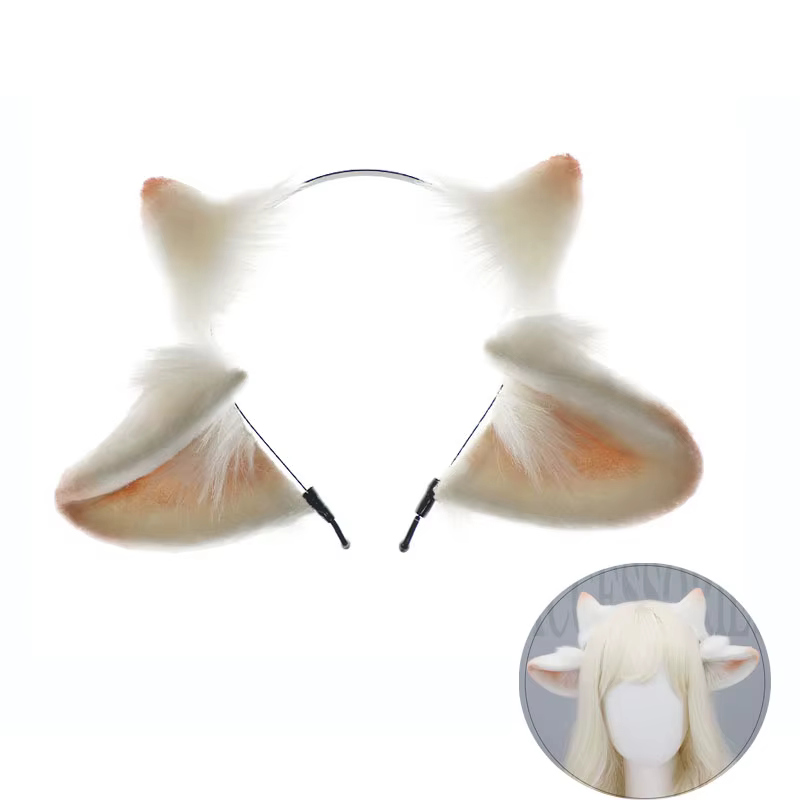 Cute Plush Sheep Ears Headband Cosplay Faux Fur Lolita Hairband Girls Hairband Anime Headdress Hair Accessories - AliExpress 200000297