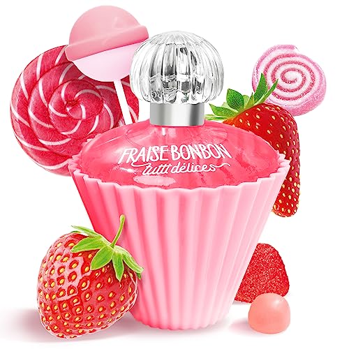 Duftwasser (Eau de toilette) für Damen TUTTI DELICES FRAISE BONBON 50 ml (1.7 fl.oz.) – Ein süßer Duft für Damen von CORANIA - Süß, Erdbeere - 50 ml (1er Pack)