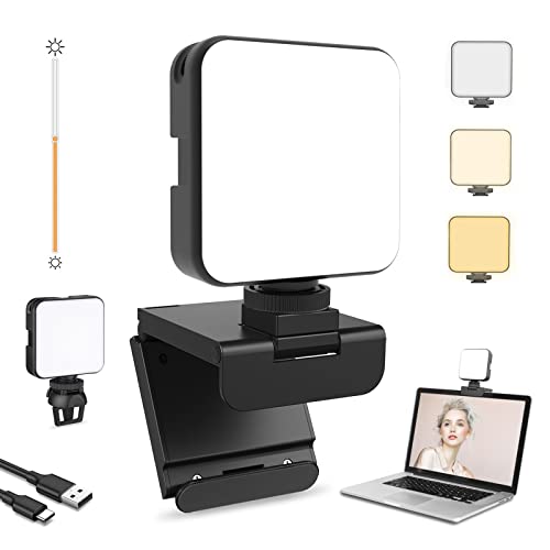 NexiGo Glow Light for Streamers, Enhanced Video Conference Lighting Kit with Webcam Style Clip, Dimmable & Rechargeable, for Streaming, Photography, Vlogging