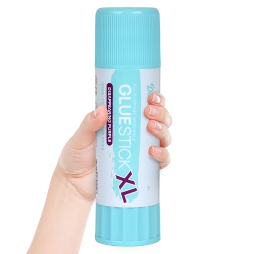 Darice Giant Disappearing Purple Glue Sticks, Large 115-gram Jumbo XL Glue Stick - Dries Clear, Washable, Non-Toxic - Classroom School Supplies - 1 Pack 4.05oz - Purple - 1 Count