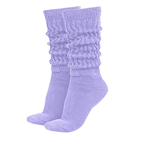 MDR Women's Extra Long & Heavy Slouch Socks For Women Cotton Wear at any Length Sock Made in USA 1 Pair Size 9 to 11