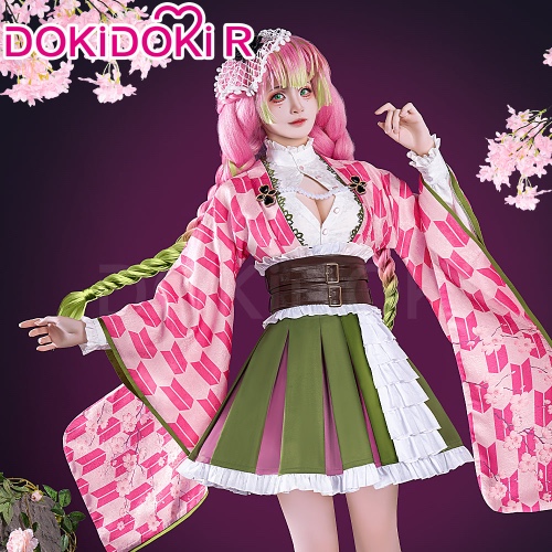 DokiDoki-R Anime Cosplay Costume 5th Anniversary Pink Green Dress Female | Costume Only-L-Order Processing Time Refer to Description Page