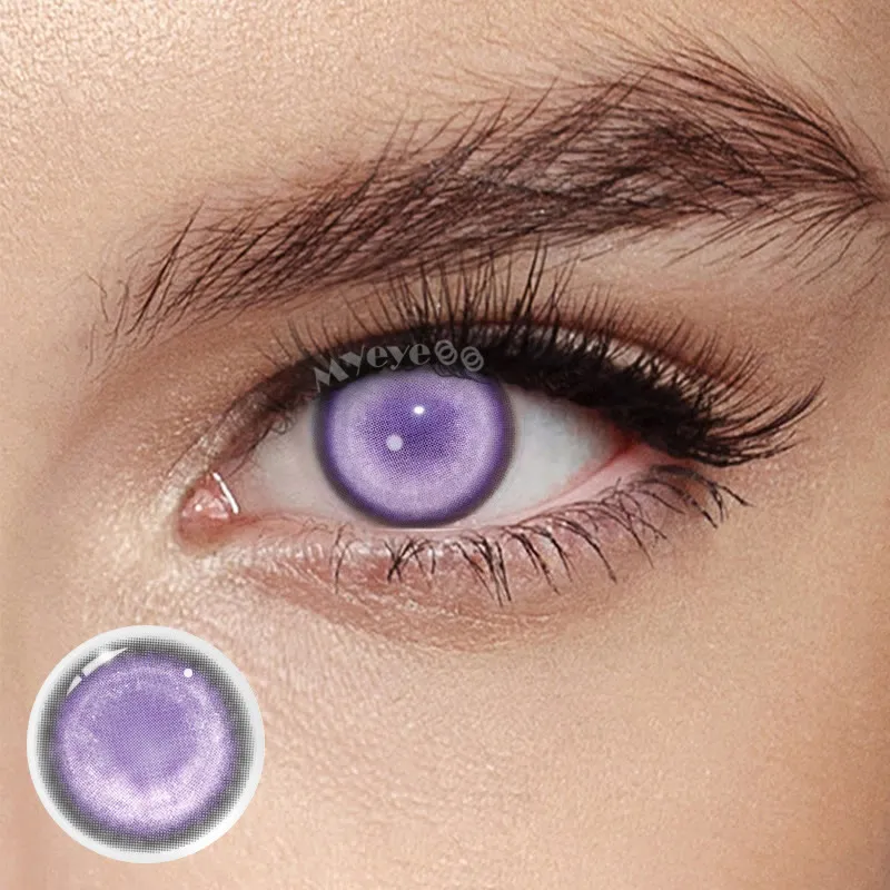 MYEYEBB Cyber Mesh Violet Prescription Cosplay Farbige Kontaktlinsen | 6 Monate