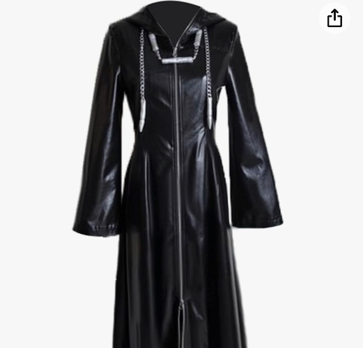MengXin Anime Organization Xiii Cosplay Costume Cloak Halloween - Medium - Black
