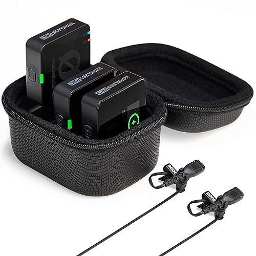 RØDE Wireless PRO Kompakt-Funkstrecken-Set mit Timecode, 32-Bit Float On-Board-Aufnahme, 2 Lavalier-Mikrofonen und Ladecase für Videoaufnahmen und Content Creation - Single - Wireless PRO - Schwarz